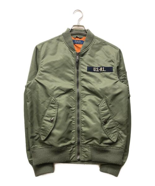 POLO RALPH LAUREN（ポロ・ラルフローレン）POLO RALPH LAUREN (ポロ・ラルフローレン) MA-1ジャケット カーキ サイズ:Sの古着・服飾アイテム