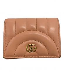 GUCCI（グッチ）の古着「GG MARMONT コンパクトウォレット」｜ピンク