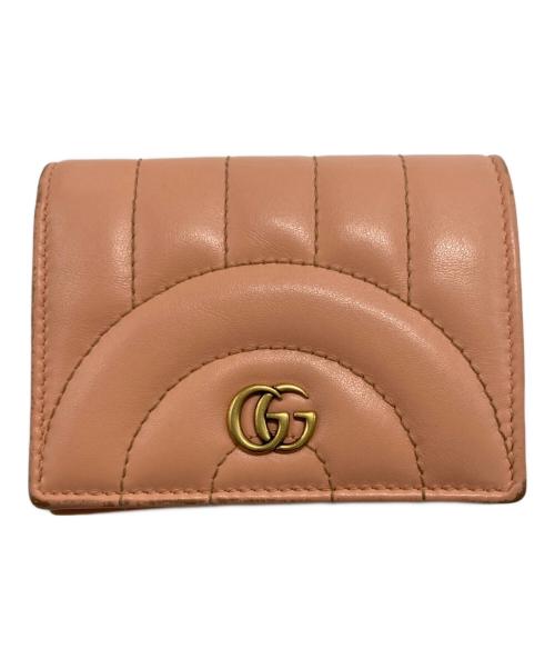 GUCCI（グッチ）GUCCI (グッチ) GG MARMONT コンパクトウォレット ピンクの古着・服飾アイテム