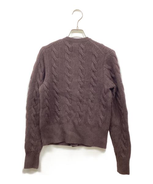 POLO RALPH LAUREN（ポロ・ラルフローレン）POLO RALPH LAUREN (ポロ・ラルフローレン) カシミヤ混ケーブルニットカーディガン ブラウン サイズ:S 未使用品の古着・服飾アイテム
