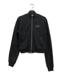 DIESEL（ディーゼル）の古着「Dロゴ スタンドネック コットン 長袖 ブルゾン」｜ブラック
