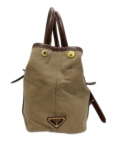 PRADA（プラダ）PRADA (プラダ) 2WAYショルダーバッグ ベージュの古着・服飾アイテム