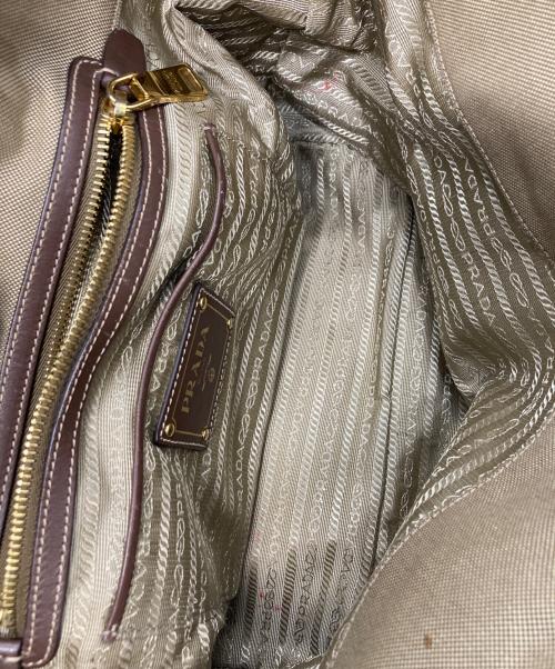 PRADA（プラダ）PRADA (プラダ) 2WAYショルダーバッグ ベージュの古着・服飾アイテム