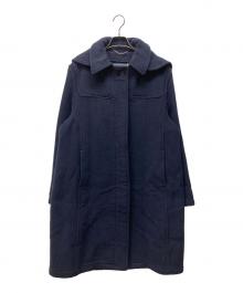 BURBERRY LONDON（バーバリーロンドン）の古着「ノヴァチェックライニング フーデッドコート」｜ネイビー
