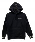 SUPREMEシュプリーム）の古着「16FW STRIPED CUFF HOODED SWEATSHIRT」｜ブラック×ホワイト