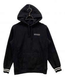 SUPREME（シュプリーム）の古着「16FW STRIPED CUFF HOODED SWEATSHIRT」｜ブラック×ホワイト