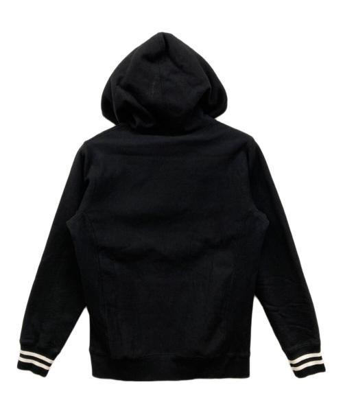SUPREME（シュプリーム）SUPREME (シュプリーム) 16FW STRIPED CUFF HOODED SWEATSHIRT ブラック×ホワイト サイズ:Mの古着・服飾アイテム