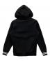 SUPREME (シュプリーム) 16FW STRIPED CUFF HOODED SWEATSHIRT ブラック×ホワイト サイズ:M：15000円