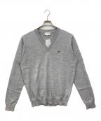 LACOSTEラコステ）の古着「Vネックニット」｜グレー