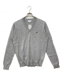 LACOSTE（ラコステ）の古着「Vネックニット」｜グレー