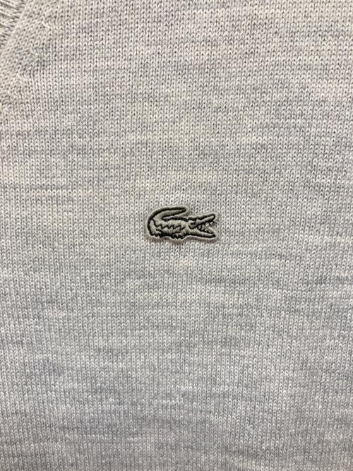 LACOSTE（ラコステ）LACOSTE (ラコステ) Vネックニット グレー サイズ:Lの古着・服飾アイテム