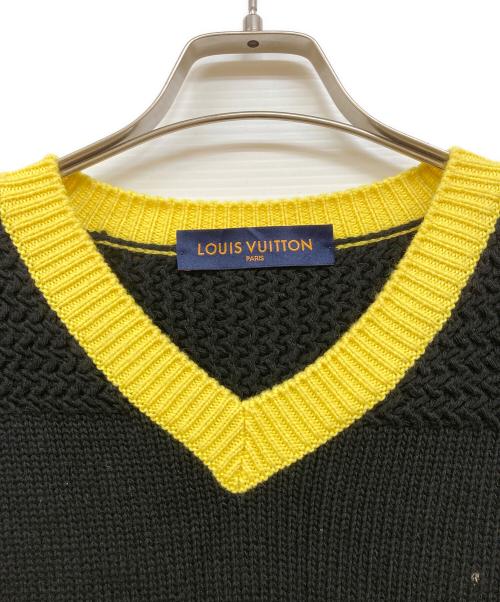LOUIS VUITTON（ルイ ヴィトン）LOUIS VUITTON (ルイ ヴィトン) LVインタルシアフットボール ニット ブラック サイズ:Lの古着・服飾アイテム