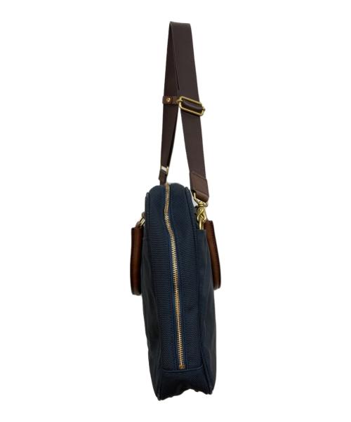 wonder baggage（ワンダーバゲージ）WONDER BAGGAGE (ワンダーバゲージ) GOODMANS ブリーフケース ネイビー×ブラウンの古着・服飾アイテム