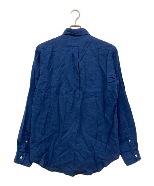 RALPH LAUREN（ラルフローレン）RALPH LAUREN (ラルフローレン) OCEAN WASH LINEN ボタンダウンシャツ ネイビー サイズ:Mの古着・服飾アイテム