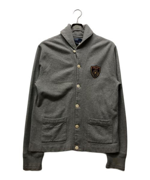 POLO RALPH LAUREN（ポロ・ラルフローレン）POLO RALPH LAUREN (ポロ・ラルフローレン) POLOパッチ ショールカラーカーディガン グレー サイズ:Lの古着・服飾アイテム