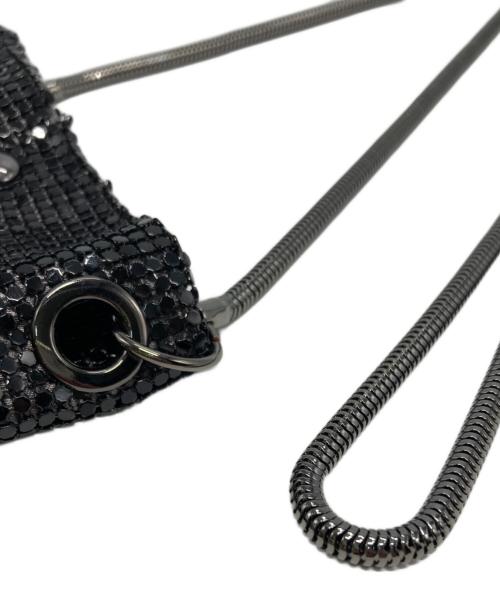 Hysteric Glamour（ヒステリックグラマー）Hysteric Glamour (ヒステリックグラマー) SATISFACTION メタルメッシュサコッシュ ブラックの古着・服飾アイテム