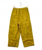 中川政七商店ナカガワマサシチショウテン）の古着「麻の高密度織 タックパンツ」｜イエロー