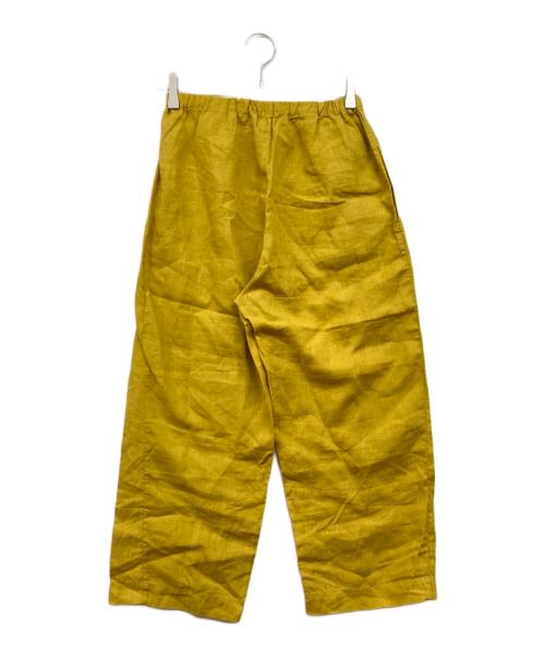 中川政七商店（ナカガワマサシチショウテン）中川政七商店 (ナカガワマサシチショウテン) 麻の高密度織 タックパンツ イエロー サイズ:記載無し（実寸サイズをご確認ください）の古着・服飾アイテム