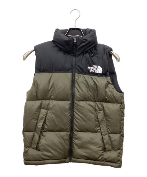 THE NORTH FACE（ザ ノース フェイス）THE NORTH FACE (ザ ノース フェイス) ダウンジャケット ブラック×グリーン サイズ:Sの古着・服飾アイテム