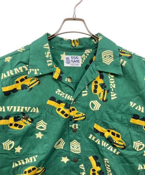 Sun Surf（サンサーフ）Sun Surf (サンサーフ) COTTON HERRINGBONE OPEN SHIRT グリーン サイズ:XXLの古着・服飾アイテム