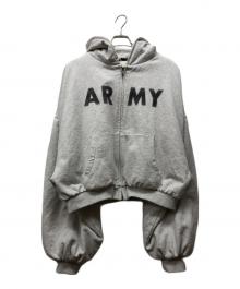 FORSOMEONE（フォーサムワン）の古着「FO SWEAT PUFFER HOODIE」｜グレー