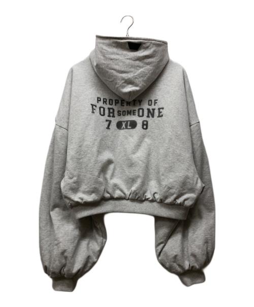 FORSOMEONE（フォーサムワン）FORSOMEONE (フォーサムワン) FO SWEAT PUFFER HOODIE グレー サイズ:48の古着・服飾アイテム