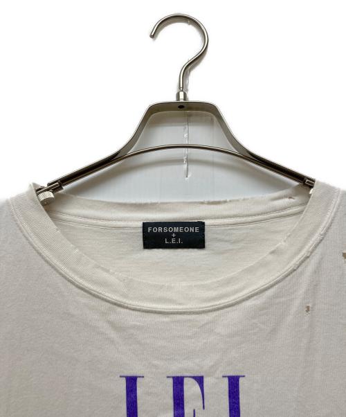 FORSOMEONE（フォーサムワン）FORSOMEONE (フォーサムワン) + LEI プリントTシャツ ホワイト サイズ:48の古着・服飾アイテム