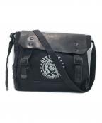 Hysteric Glamourヒステリックグラマー）の古着「キャンバスレザーフラップショルダーバッグ」｜ブラック