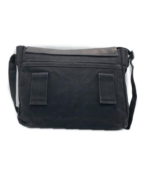 Hysteric Glamour（ヒステリックグラマー）Hysteric Glamour (ヒステリックグラマー) キャンバスレザーフラップショルダーバッグ ブラックの古着・服飾アイテム