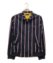 FRED PERRY（フレッドペリー）の古着「ストライプスイングトップ」｜ネイビー