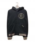 POLO RALPH LAURENポロ・ラルフローレン）の古着「スナップボタンスウェットスタジャン」｜ネイビー