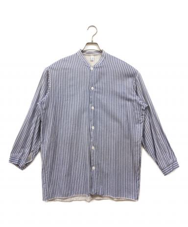 中古・古着通販】USED (ユーズド) チェコ軍ストライプシャツ ブルー