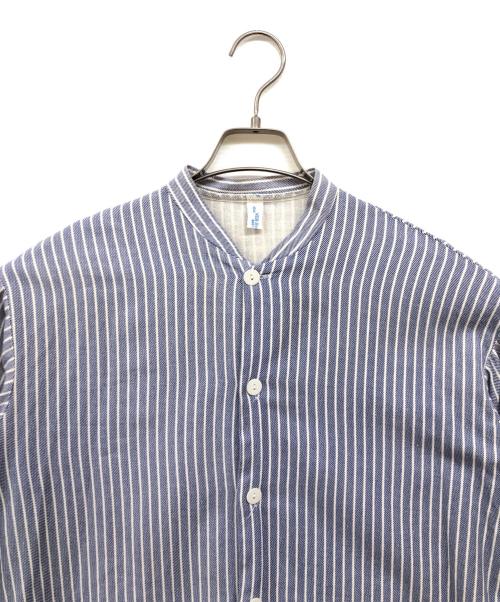 USED（ユーズド）USED (ユーズド) チェコ軍ストライプシャツ ブルー サイズ:43/44の古着・服飾アイテム