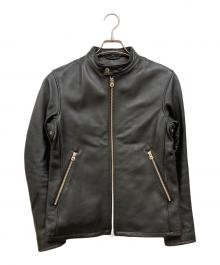 BEAUTY&YOUTH（ビューティーアンドユース）の古着「羊革 シングルライダースジャケット」｜ブラック