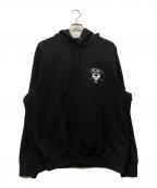 stussyステューシー）の古着「Surf Skate Skull  hooded sweat」｜ブラック