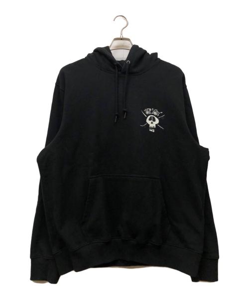 stussy（ステューシー）stussy (ステューシー) Surf Skate Skull  hooded sweat ブラック サイズ:Lの古着・服飾アイテム