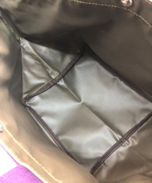 Herve Chapelier（エルベシャプリエ）Herve Chapelier (エルベシャプリエ) カモフラージュ コーデュラナイロン・舟型トート カーキ×パープルの古着・服飾アイテム