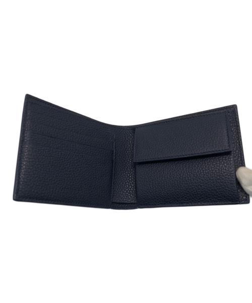 Salvatore Ferragamo（サルヴァトーレ フェラガモ）Salvatore Ferragamo (サルヴァトーレ フェラガモ) モノグラム2つ折りウォレット ネイビーの古着・服飾アイテム