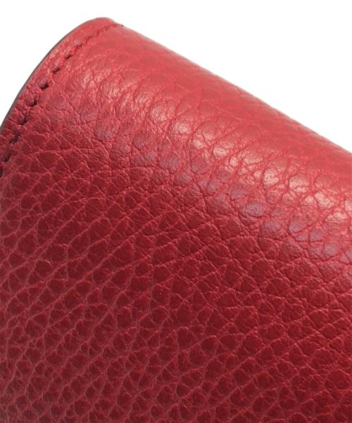 GUCCI（グッチ）GUCCI (グッチ) インターロッキングG チェーンウォレット ショルダーバッグ レッドの古着・服飾アイテム