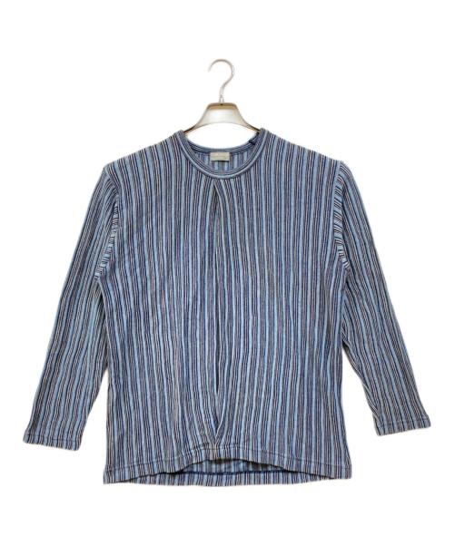 COMME des GARCONS HOMME（コムデギャルソン オム）COMME des GARCONS HOMME (コムデギャルソン オム) 90S ストライプニット ブルー サイズ:記載無し（実寸サイズをご確認ください）の古着・服飾アイテム