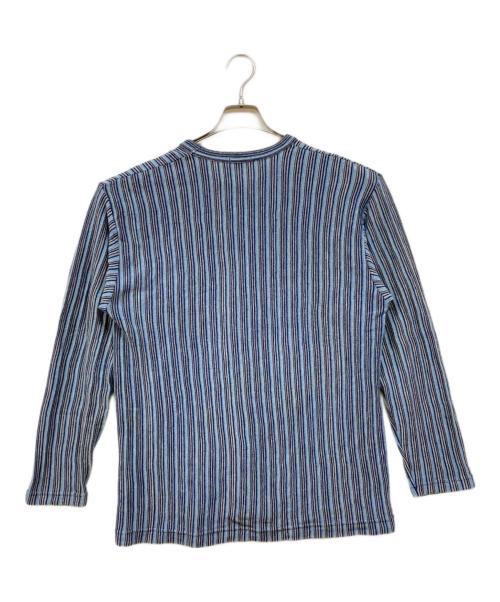 COMME des GARCONS HOMME（コムデギャルソン オム）COMME des GARCONS HOMME (コムデギャルソン オム) 90S ストライプニット ブルー サイズ:記載無し（実寸サイズをご確認ください）の古着・服飾アイテム