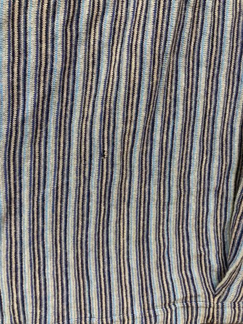 COMME des GARCONS HOMME（コムデギャルソン オム）COMME des GARCONS HOMME (コムデギャルソン オム) 90S ストライプニット ブルー サイズ:記載無し（実寸サイズをご確認ください）の古着・服飾アイテム