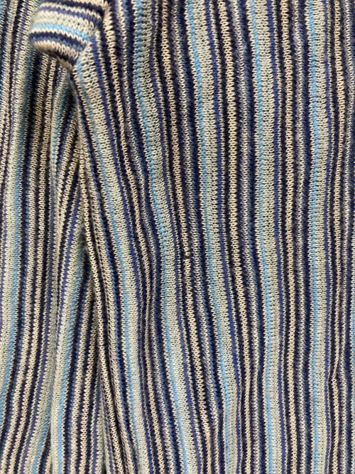 COMME des GARCONS HOMME（コムデギャルソン オム）COMME des GARCONS HOMME (コムデギャルソン オム) 90S ストライプニット ブルー サイズ:記載無し（実寸サイズをご確認ください）の古着・服飾アイテム