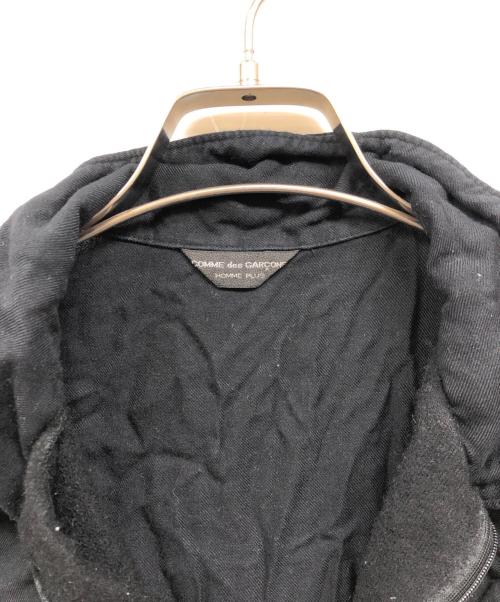 COMME des GARCONS HOMME PLUS（コムデギャルソンオムプリュス）COMME des GARCONS HOMME PLUS (コムデギャルソンオムプリュス) レーヨンウール切替縮絨ポロシャツ ブラック サイズ:読み取り不可の古着・服飾アイテム