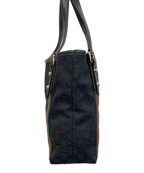 GUCCI（グッチ）GUCCI (グッチ) GGキャンバストートバッグ ブラックの古着・服飾アイテム
