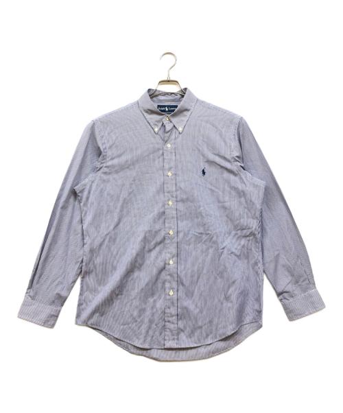 RALPH LAUREN（ラルフローレン）RALPH LAUREN (ラルフローレン) CUSTOM FIT ストライプシャツ ブルー サイズ:LLの古着・服飾アイテム