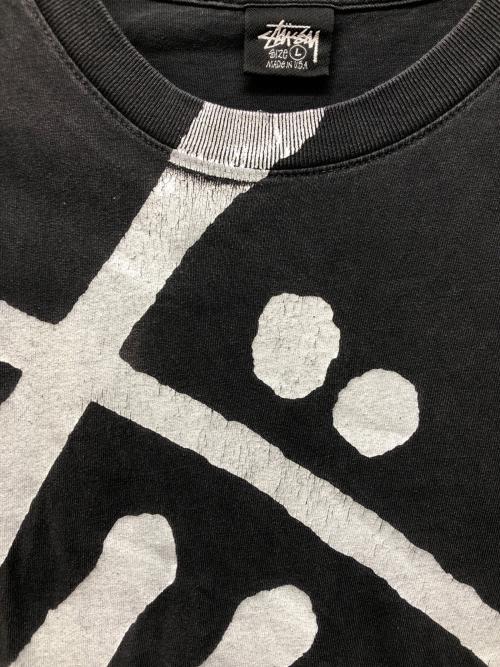 stussy（ステューシー）stussy (ステューシー) Big Basic pigment dyed Tee ブラック サイズ:Lの古着・服飾アイテム
