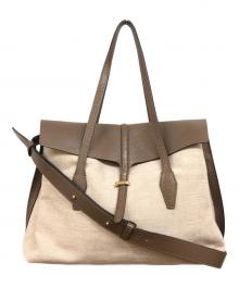 LORISTELLA（ロリステッラ）の古着「2WAYバッグ」｜ベージュ×ブラウン