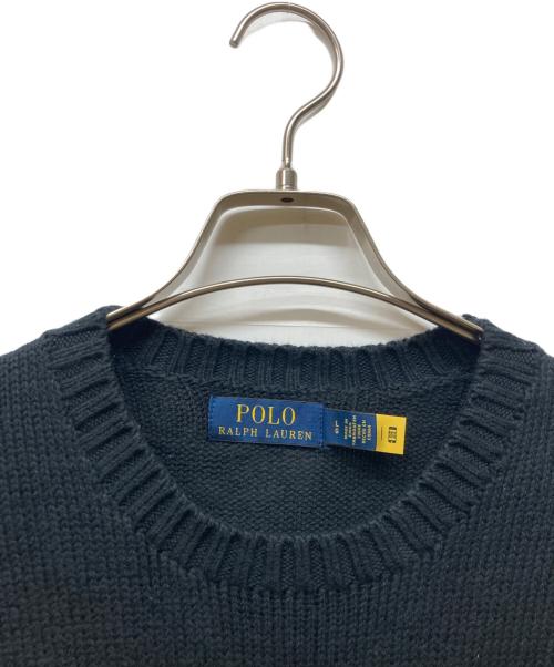 POLO RALPH LAUREN（ポロ・ラルフローレン）POLO RALPH LAUREN (ポロ・ラルフローレン) カシミヤ混POLOベアニット ブラック サイズ:Lの古着・服飾アイテム