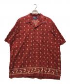 POLO RALPH LAURENポロ・ラルフローレン）の古着「CLAYTON 紋様 オープンカラーシャツ」｜オレンジ